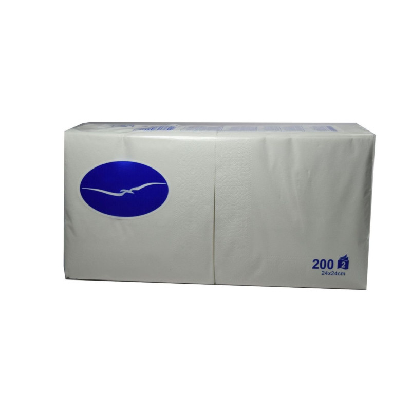 Salvetes 24cm 2 kārtas 200gb baltas