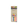 Birthday candles with holders h-65mm mixed 24 candles+12 holder