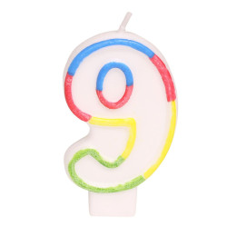 Jubiliejinė žvakė - numeris 9