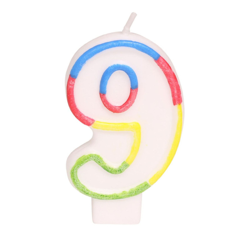 Jubiliejinė žvakė - numeris 9