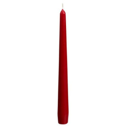 Candle cone h-24.5cm burgundy
