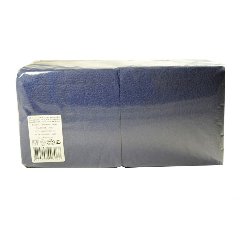 Servetėlės 24cm 1 sluoksnis 400vnt mėlynos spalvos