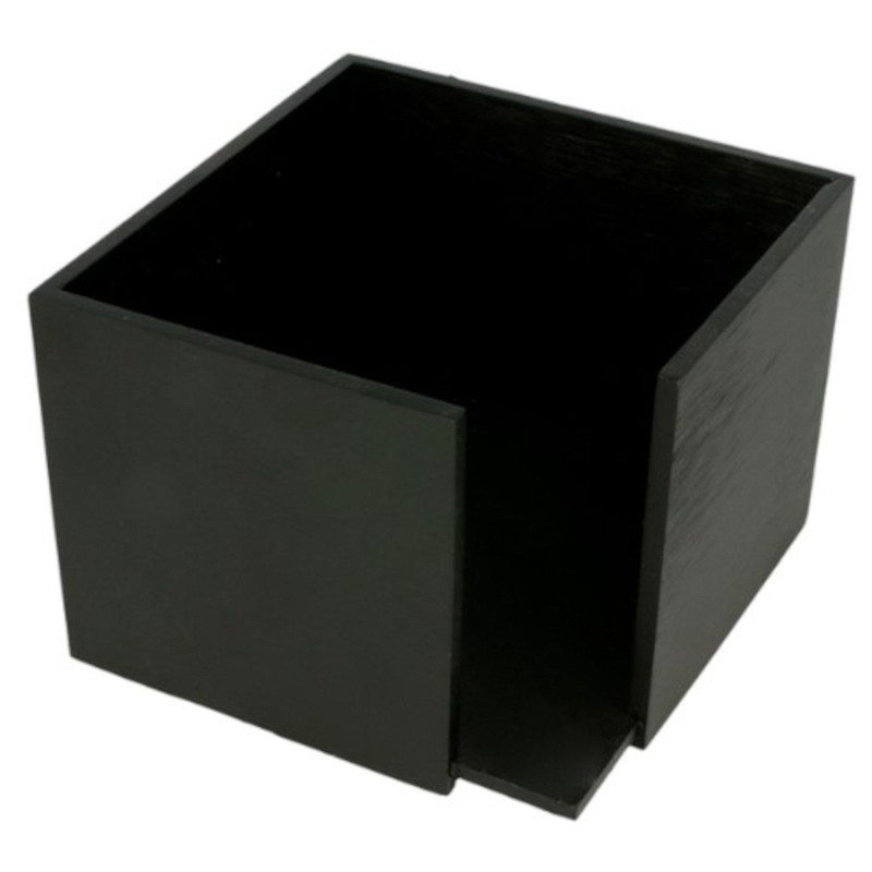 Servetėlių laikiklis iš bambuko, juodas 13.5x13.5cm h-10cm