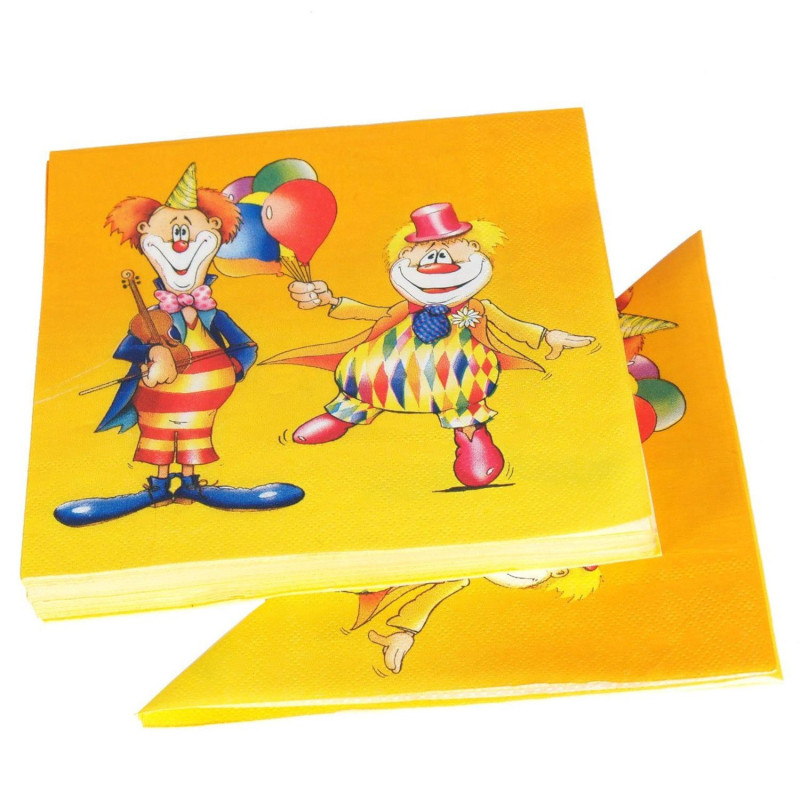 Салфетки 33 см 3-K Clown 20 шт.