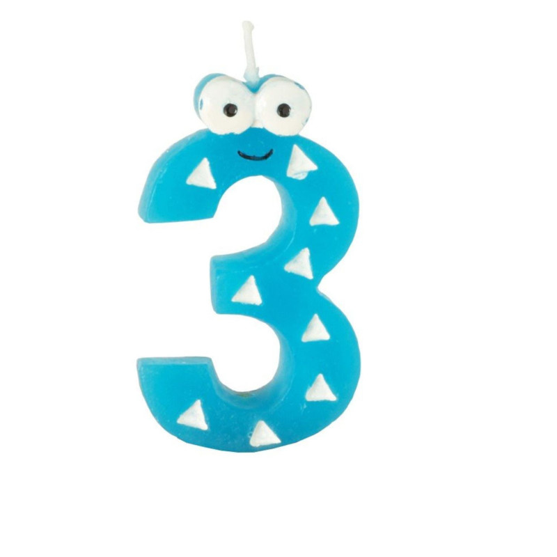 Jubilee küünal 3 h-9 cm silmadega