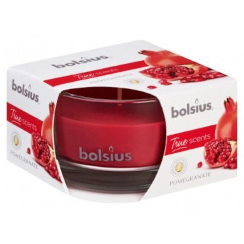 Scented Candle in a glass 50/80mm pomegranate