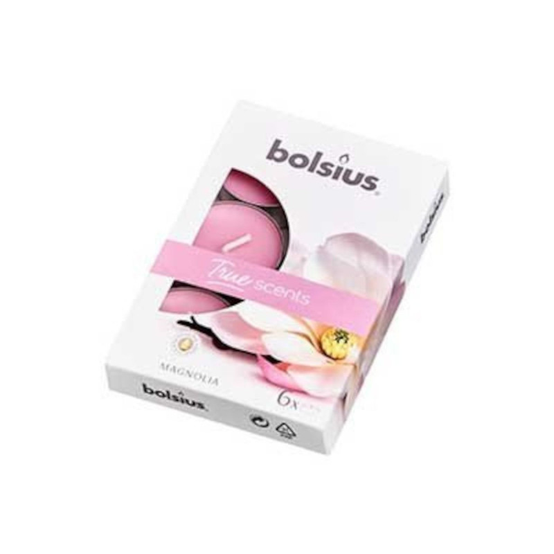 Šviesos žvakės 6gab.arom. 4h MAGNOLIJA
