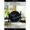 Securit Silhouette plate table chalkboard including chalkmarker 24x25x4cm