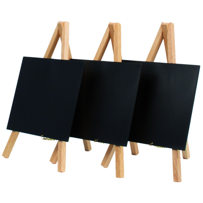 Securit Mini table chalkboard wood with lacquered beech finish 32.5x21x6cm