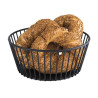 Basket for bread of fruits met. D20cm h-8.5cm black