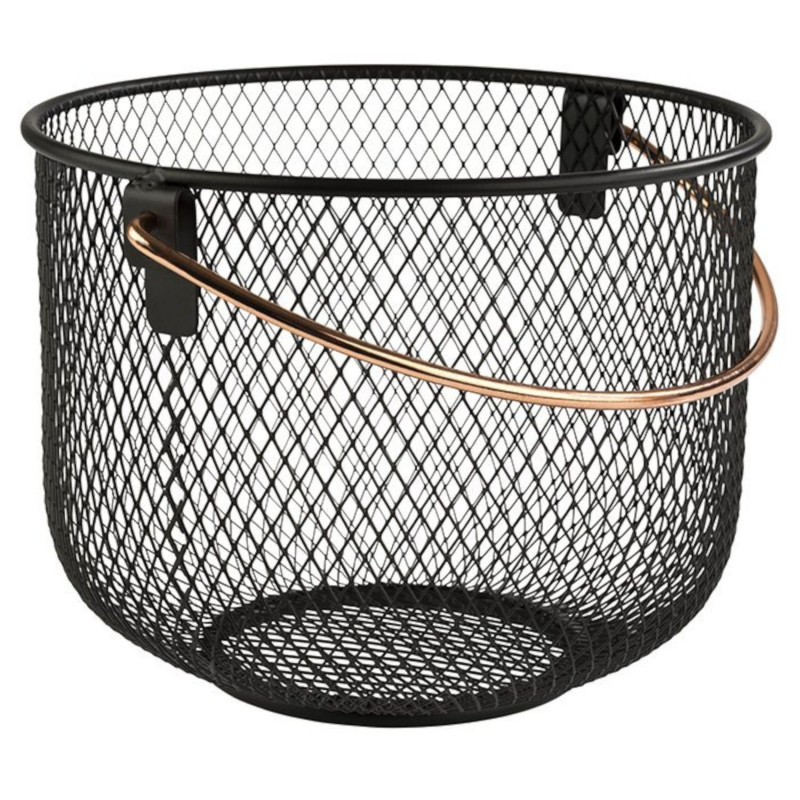 Basket D21cm h-16.5cm metal, black