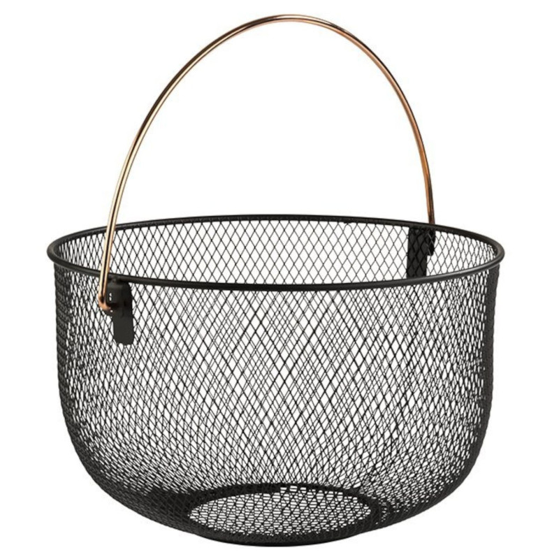 Корзина металла с ручкой Capar Ø30см H-19см Black