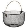 Metalinis krepšelis su varine rankena ø30cm h-19cm juodas