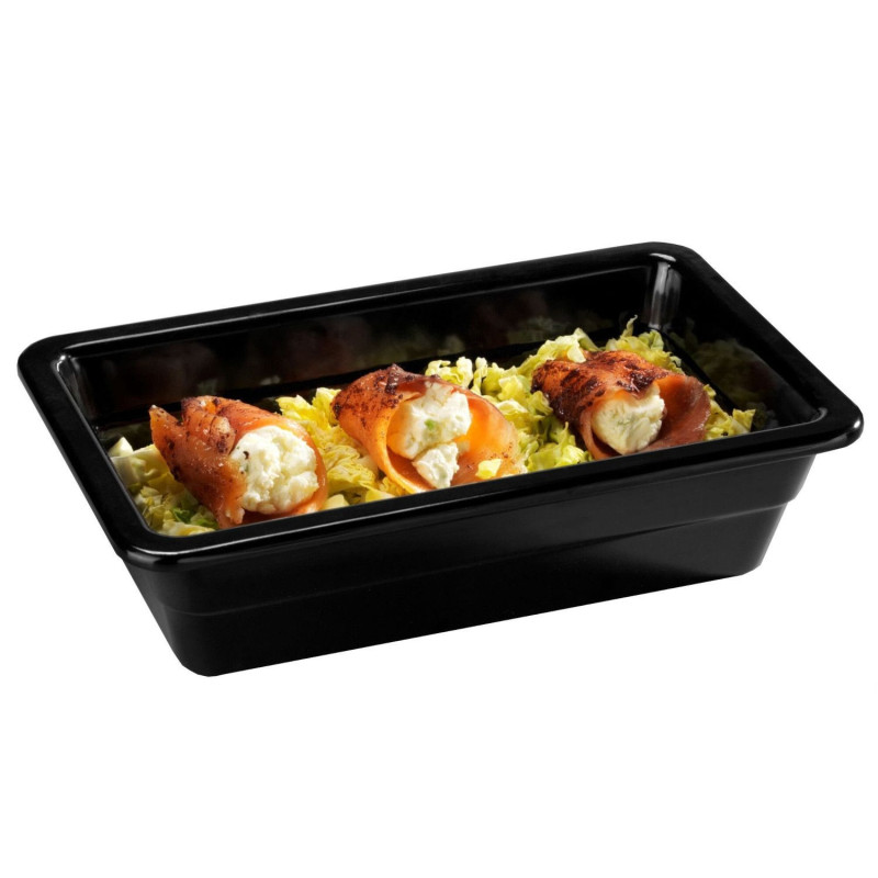 Dish GN1/4 melamine h-65mm black