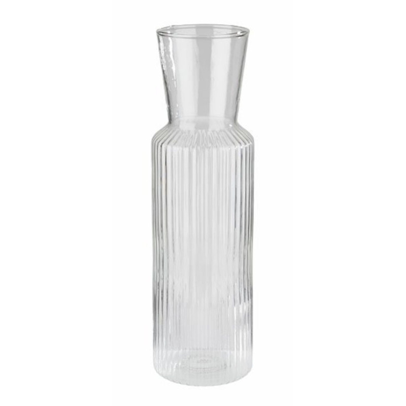 Glass carafe LINES 0.9L D8cm h-27cm