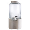 Drinks dispenser ELEMENT stikla D 22cm h-45cm 7L with concrete base and lid