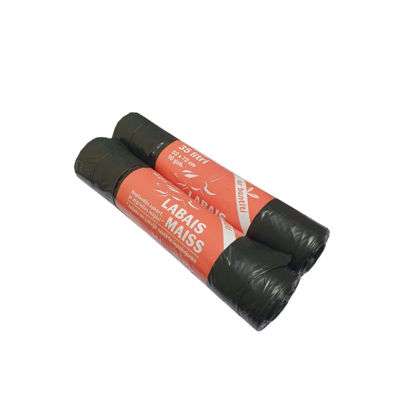 Garbage bags 35l 10pcs 52x72cm drawstring (33 microns)