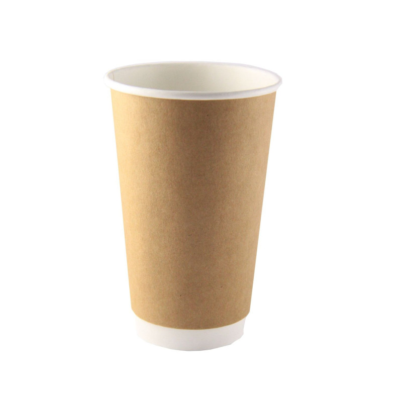 Stiklas iš popieriaus HOT NATURAL su dviguba siena ø90mm 450ml 25gb