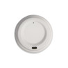 White lids for paper cups D80mm bagasse 50 pcs