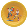 Šķīvji v/l.papīra ø 23cm 10gab CLOWN