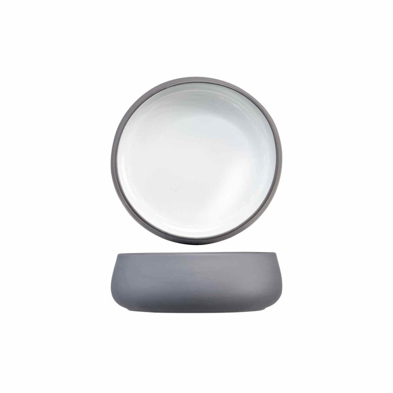 Bowl IOWA D16cm h-5.5cm grey/white