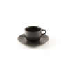 Expresso cup MATT BLACK 90ml with saucer D 12cm