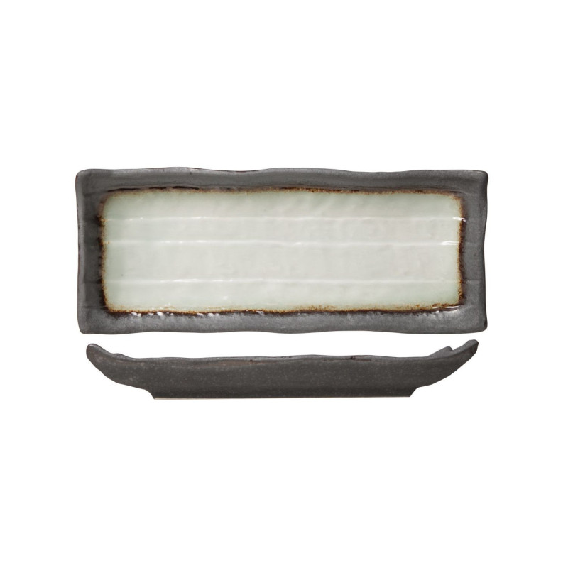 Lėkštė STONE stačiakampė 11x28cm pilka