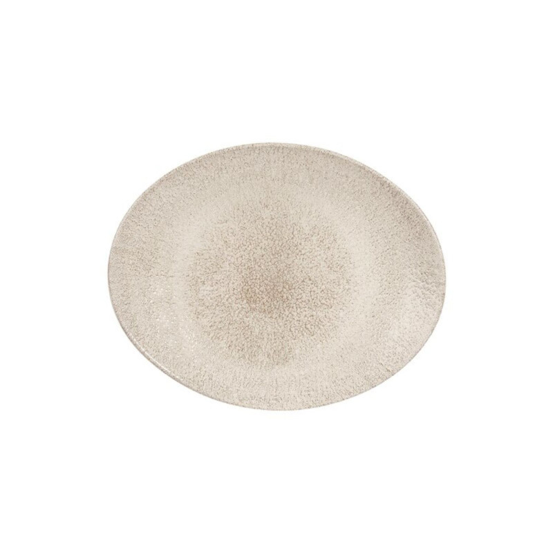 Plate oval RAKU AGATE GREY 31.7x25.5cm