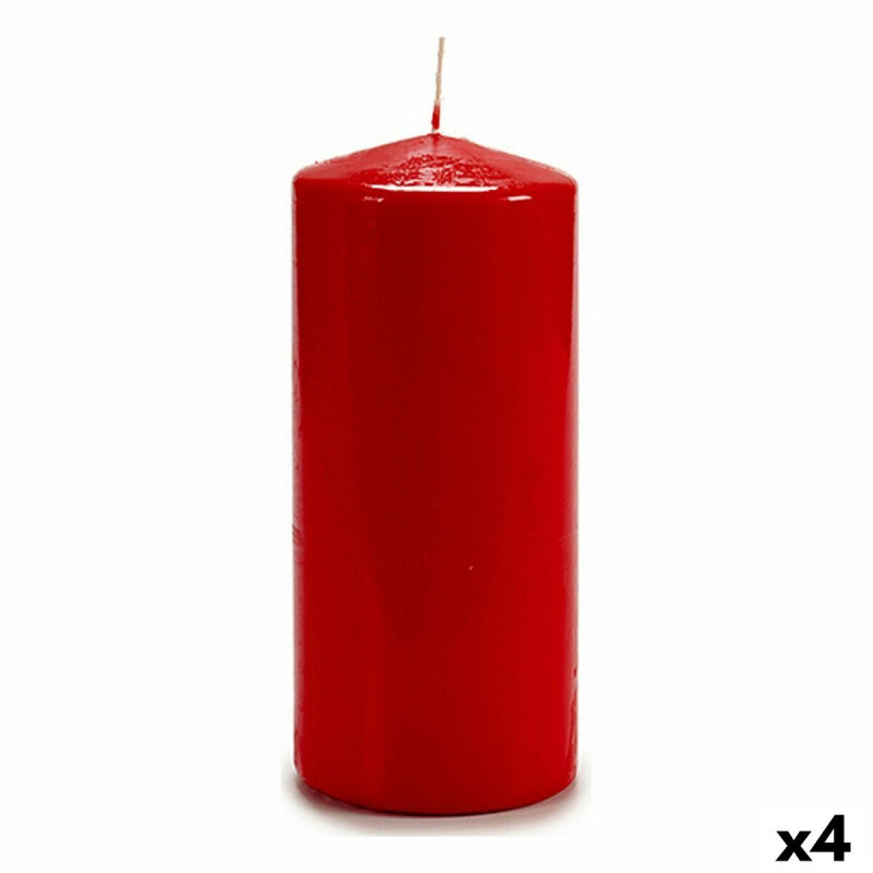 Candle Acorde CY88200M Red 9 x 20 x 9 cm (4 Units),,,