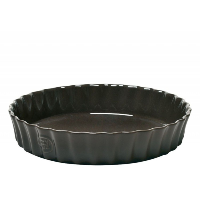 Baking dish with wavy edges D28cm dark gray