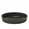 Baking dish with wavy edges D28cm dark gray