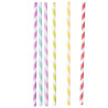 Straws Paper D 0.6cm h-19.7cm 12pcs with stripes
