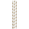 Straws Paper D 0.6cm x-19.7cm 100pcs gold