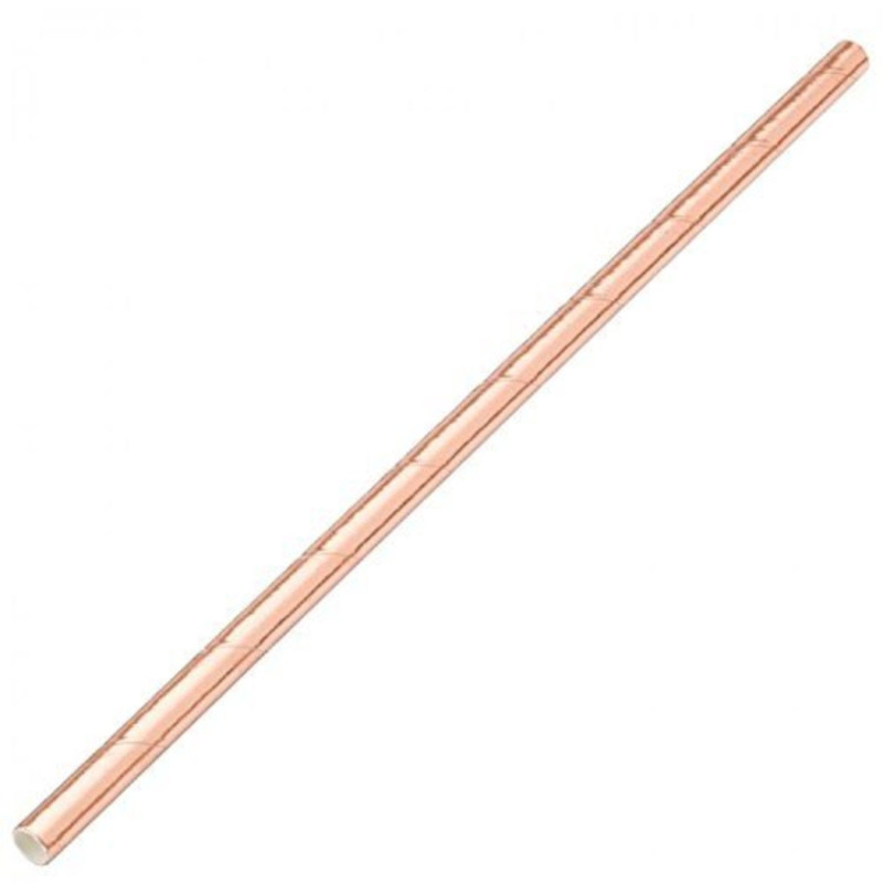 Paper straws h-20cm 250pcs copper