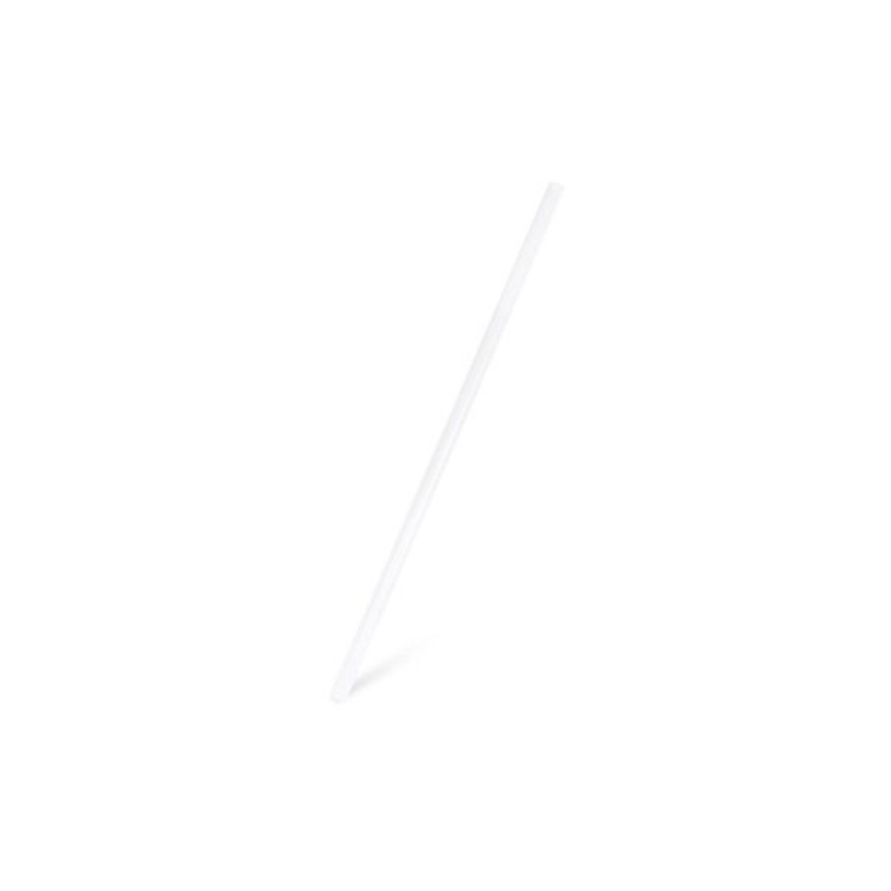 Straws paper 25cm, 8mm, 100pcs. white JUMBO
