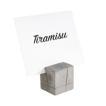 Stalo kortelių laikikliai 4vnt betoniniai 3x3cm h-3cm + 30 kortelių