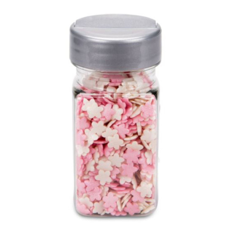 Dekori cukura ziediņi balti / rozā 45g