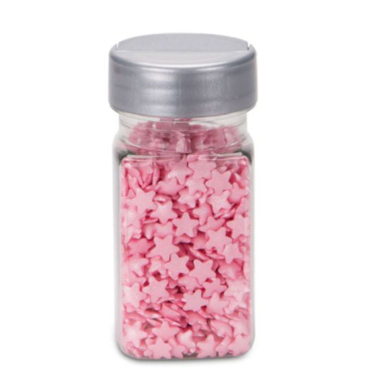 Kaunistused suhkrutähed roosad 40g