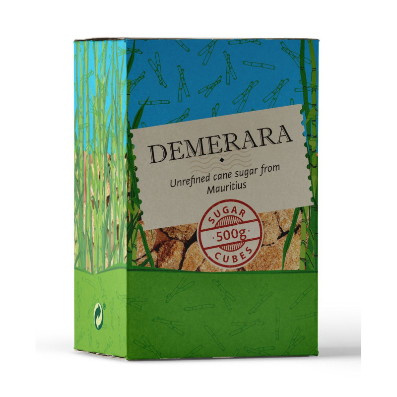 Cukurs Demerara neregulāri kubi 500g