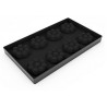 Silicone top mould for single-serving portions MINI RAVEN Laghi and Caridi - 8 indents Ø mm 60x23 h vol. ~ 40 ml - mould dim mm 