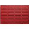 FORMASIL micro perforated silicon mould 400 x 300 mm - 12 éclair indents 125 x 25 x h 5 mm