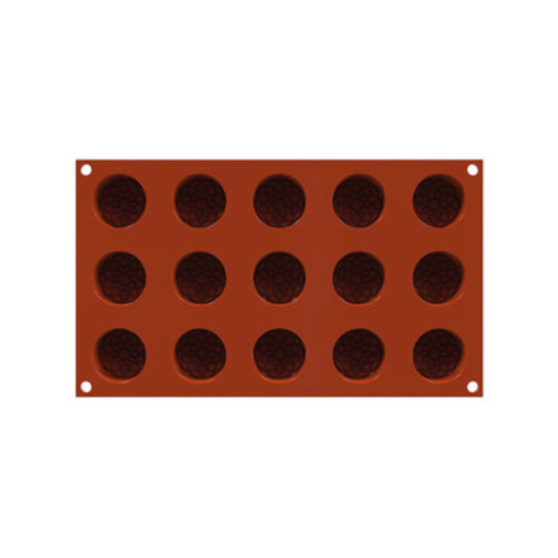 SF378 - SILICONE MOULD N.15 MAURESQUE ROUND Ø40 H 16 MM Terracotta