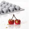 Silicone top mould D26 h-12mm 35x8ml CHERRY