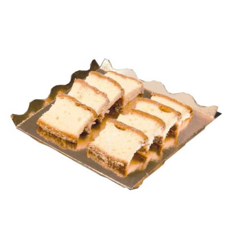 Paberist alusalus 2cm servaga 21x21cm kuld/must