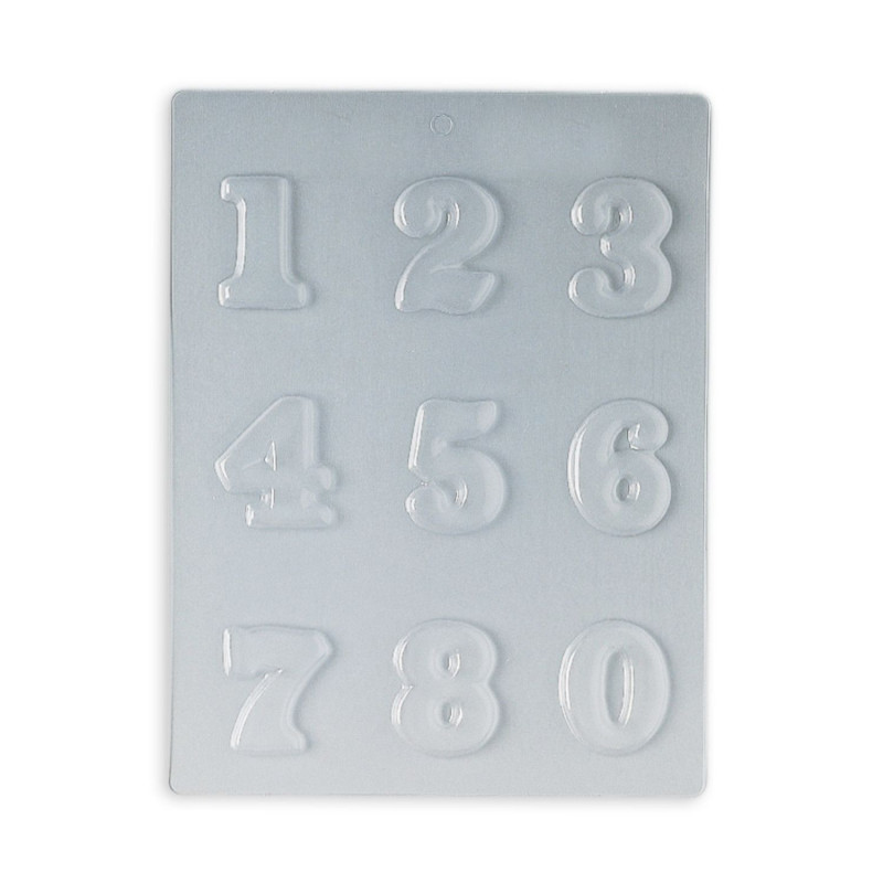 Chocolate mould - 45x40 h-5mm NUMBERS 0-9