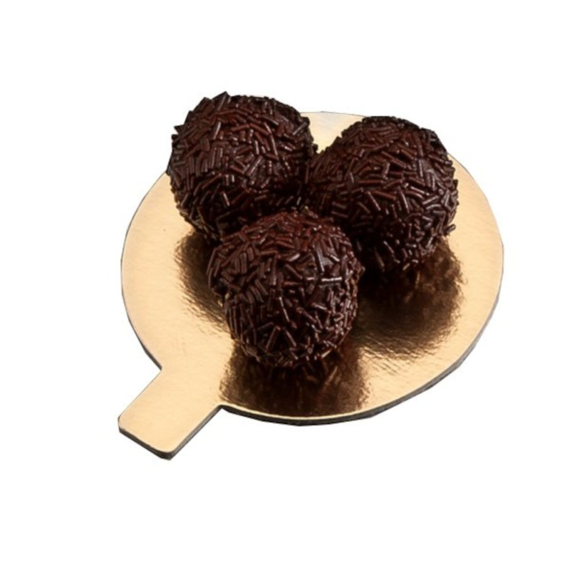 Paliktņi papīra ø8cm zelta/melnā krāsā 250