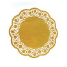 Paper doilies round 30cm 4pcs gold
