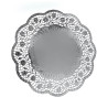 Paper doilies round 36cm 4pcs silver