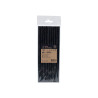 Paper drinking straws black D8mm h-25cm 12pcs