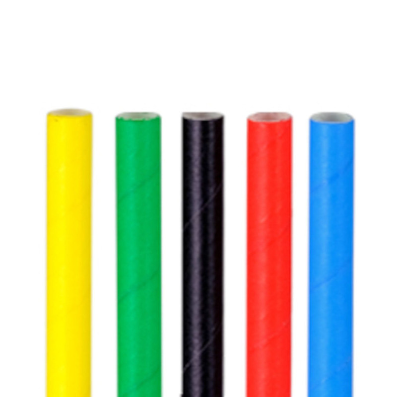 Paper Straws D0.6 h-19.7cm 250pcs mixed